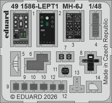 Eduard 1/48 MH-6J Photo Etch Set for ICM