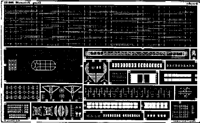 ED53002 Eduard 1/350 Bismarck Photo Etched Set (Tamiya)
