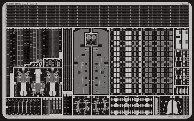 ED53020 Eduard 1/350 HMS Hood Photo Etched Set (Trumpeter) Eduard