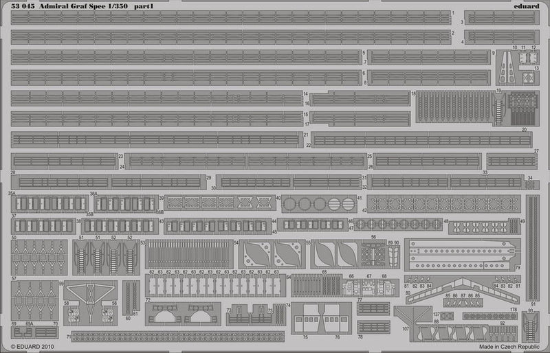 ED53045 Eduard 1/350 Admiral Graf Spee Photo Etched Set (Trumpeter)