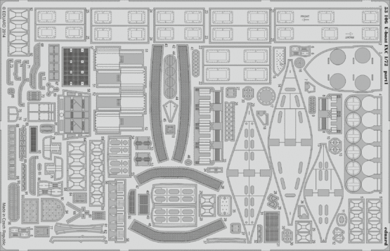 ED53106 Eduard Revell 1/72 U-boat IXC Photo etched parts