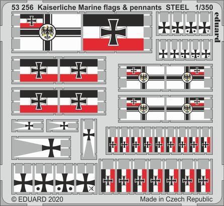 ED53256 Eduard 1/350 Kaiserlische Marine flags & pennants STEEL Photo etched parts