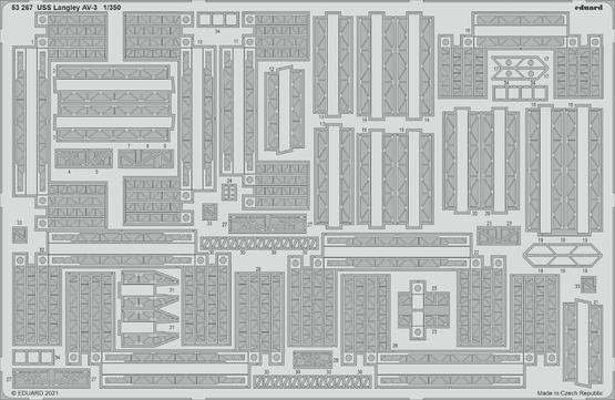 ED53267 Eduard 1/350 USS Langley AV-3 Photo etched set Eduard