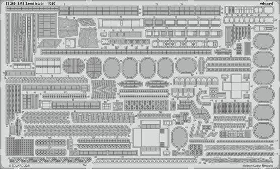 ED53269 Eduard 1/350 SMS Szent Istv¡n Photo etched parts