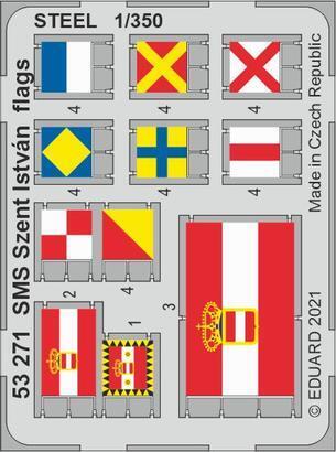 ED53271 Eduard 1/350 SMS Szent Istv¡n flags STEEL Photo etched parts