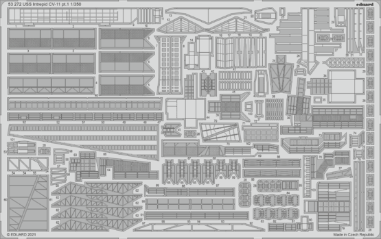 ED53272 Eduard 1/350 USS Intrepid CV-11 pt.1 Photo etched parts