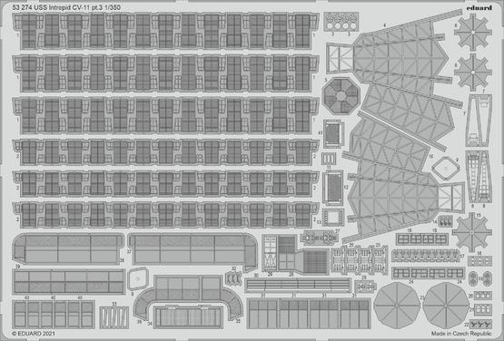 ED53274 Eduard 1/350 USS Intrepid CV-11 pt.3 Photo etched parts