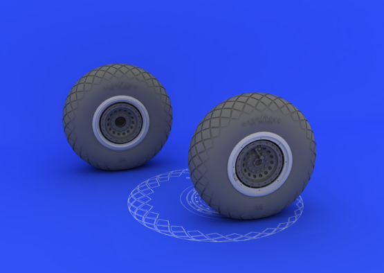 ED632017 Eduard 1/32 B-17 wheels Brassin [632017] Eduard