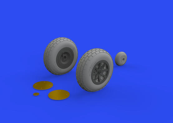 ED632160 Eduard 1/32 P-40E wheels Brassin for Trumpeter [632160] Eduard