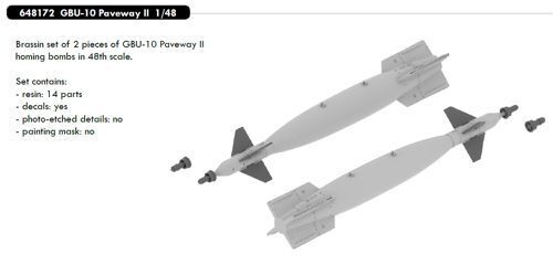 ED648172 Eduard 1/48 GBU-10 Paveway II Plastic Model kit
