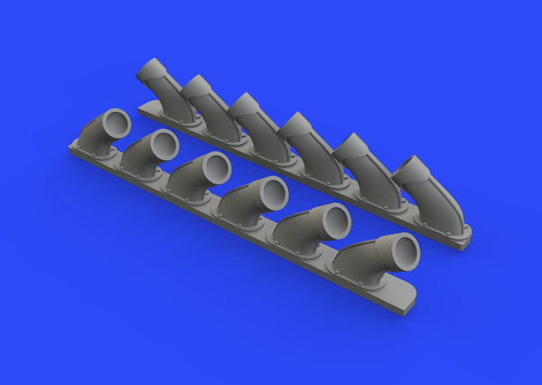ED648470 Eduard 1/48 Spitfire Mk. XIV exhaust stacks Brassin Photo-etch set (Airfix)