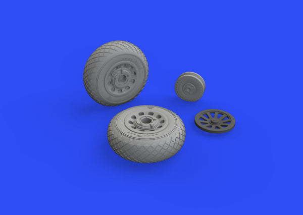 ED648494 Eduard 1/48 P-51D wheels diamond tread Brassin Photo-etch set (Eduard)