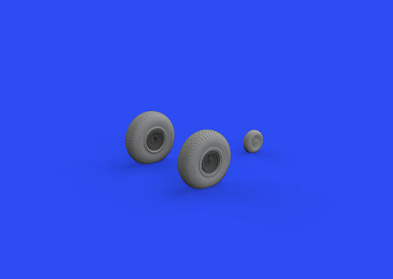 ED648645 Eduard 1/48 B-17 Wheels Rhomboid Tread Brassin Eduard