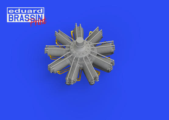 ED648676 Eduard 1/48 Sopwith Camel Clerget engine PRINT Brassin Eduard