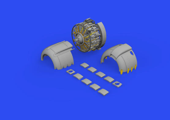 ED648763 Eduard 1/48 A6M2 Zero engine complete Print [648763] Eduard