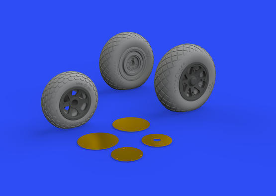 ED648782 Eduard 1/48 P-38J Lightning wheels [648782] Eduard