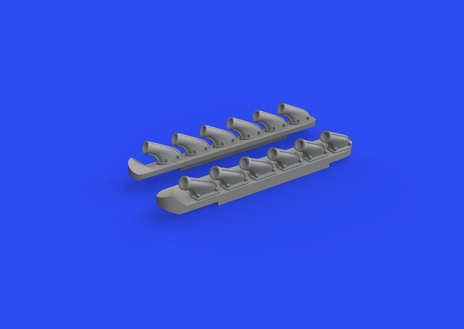 ED672279 Eduard 1/72 P-51B/C (Arma Hobby) Exhaust Stacks Brassin [672279] Eduard