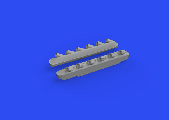 ED672280 Eduard 1/72 P-51B/C (Arma Hobby) Exhaust Stacks w/ Fairing Print Brassin [672280] Eduard