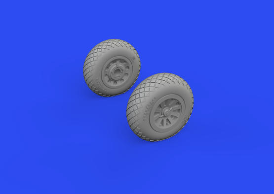 ED672282 Eduard 1/72 P-51B/C (Arma Hobby) Wheels Diamond Tread Brassin [672282] Eduard