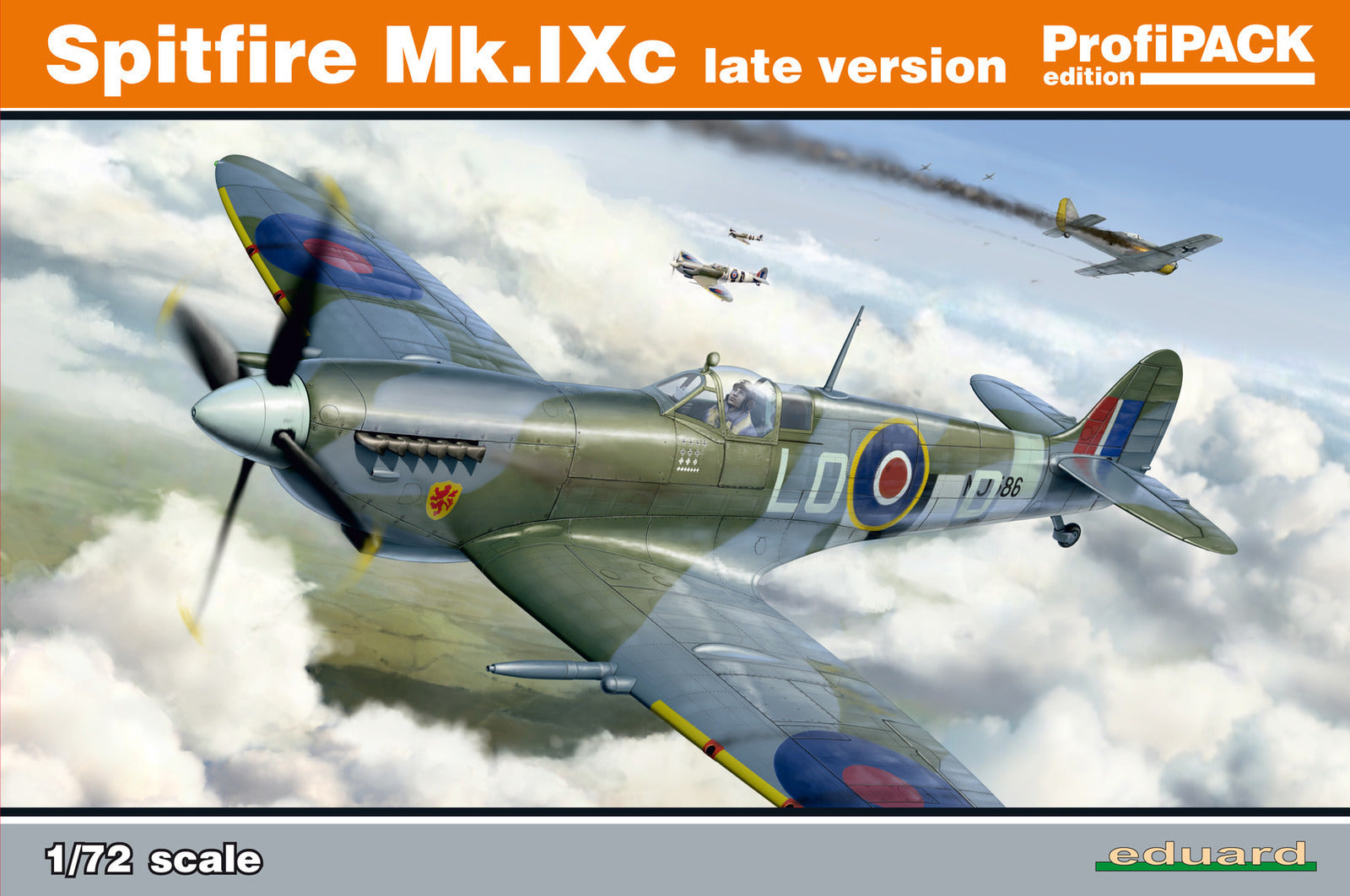ED70121 Eduard 1/72 Spitfire Mk.IXc late version Plastic Model Kit Eduard