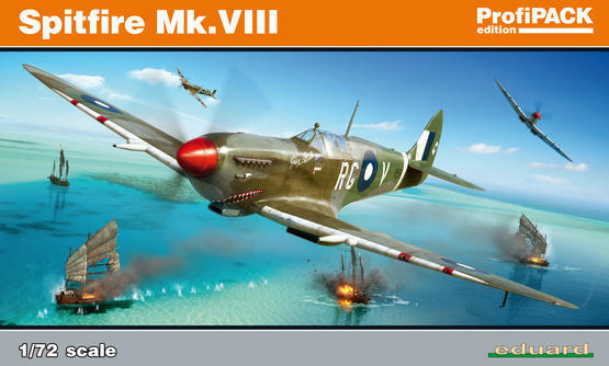 ED70128 Eduard 1/72 Spitfire Mk. VIII Plastic Model Kit Eduard