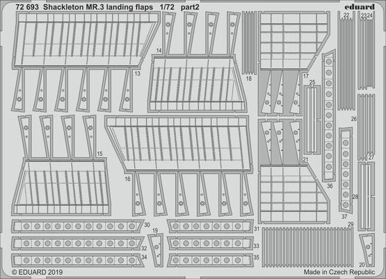 ED72693 Eduard 1/72 Shackleton MR.3 landing flaps Photo etched parts Eduard