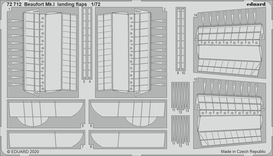 ED72712 Eduard 71712 1/72 Beaufort Mk. I landing flaps Eduard
