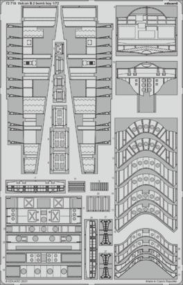 ED72715 Eduard 1/72 Vulcan B.2 bomb bay Photo etched parts Eduard