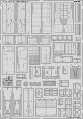 ED72716 Eduard 1/72 Vulcan B.2 undercarriage Photo etched parts Eduard