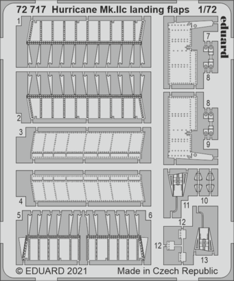 ED72717 Eduard 1/72 Hurricane Mk. IIc landing flaps Photo etched parts Eduard