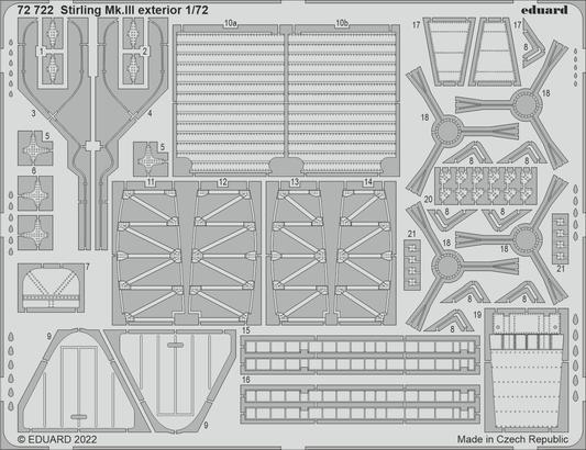 ED72722 Eduard 1/72 Stirling Mk. III exterior Photo etched parts [72722] Eduard