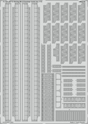 ED72723 Eduard 1/72 Stirling Mk. III fuselage bomb bay Photo etched parts [72723] Eduard