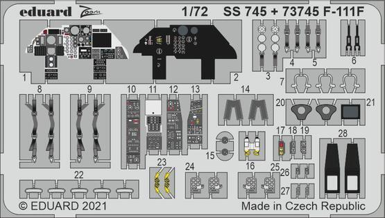 ED73745 Eduard 1/72 F-111F Photo etched set Eduard