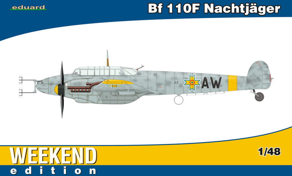ED84145 Eduard 1/48 Bf 110F Nachtj¤ger Plastic Model Kit Eduard