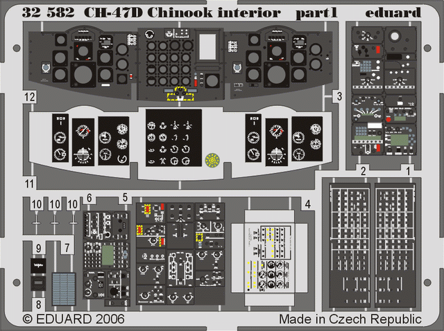 EDBIG3250 Eduard 1/35 CH-47D CHINOOK Big Ed Detail Set (Trumpeter) [BIG3250] Eduard