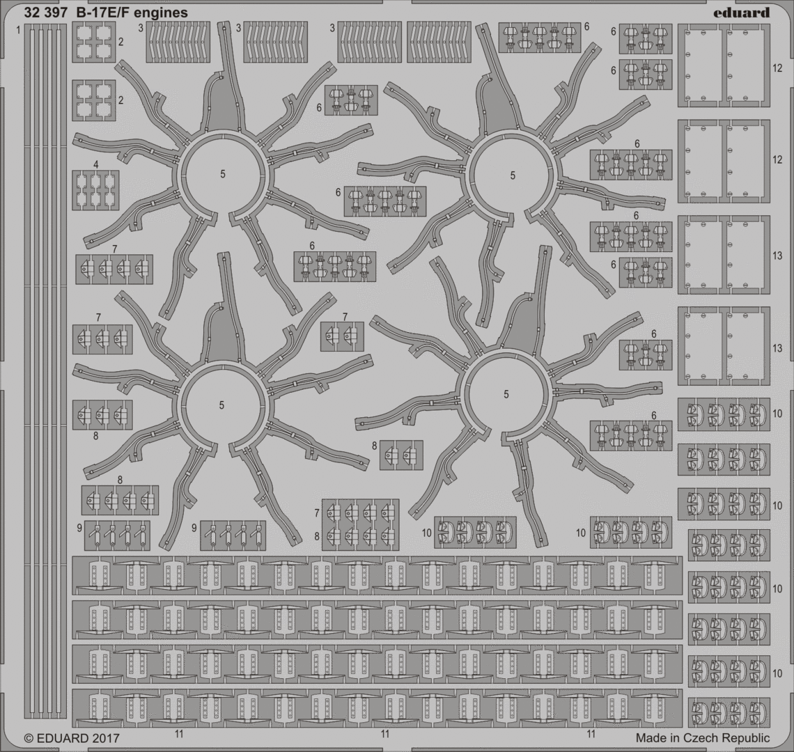 EDBIG3374 Eduard 1/32 B-17E/F Part I Plastic model kit Eduard