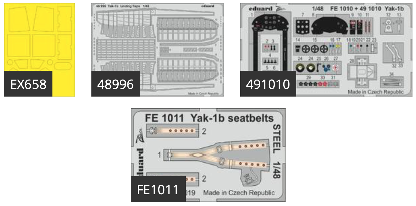 EDBIG49232 Eduard 1/48 Yak-1b Big Ed Photo etched parts Eduard