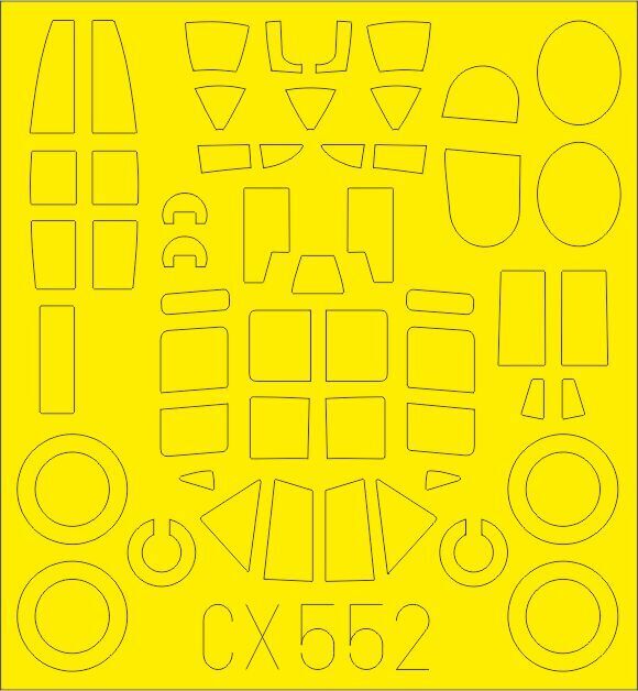 EDCX552 Eduard 1/72 Pe-2 Mask [CX552] Eduard