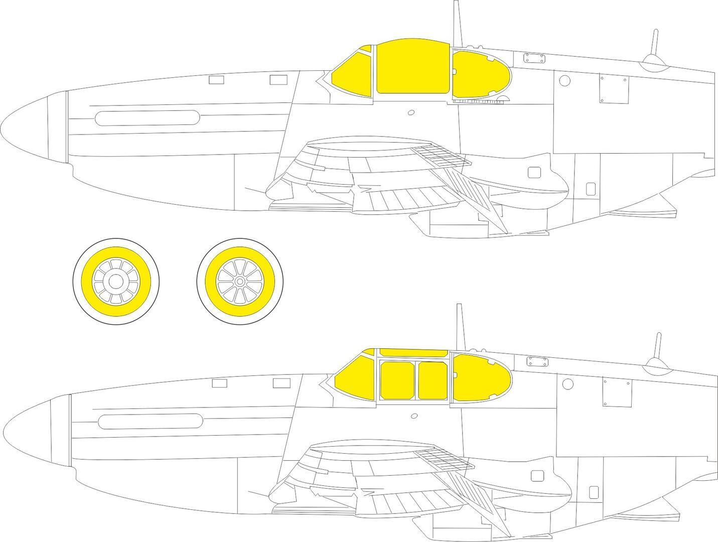 EDCX620 Eduard 1/72 P-51B/C (Arma Hobby) Mask Set [CX620] Eduard