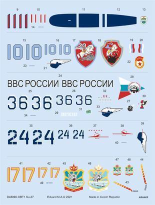 EDD48090 Eduard 1/48 Su-27 Decals Eduard