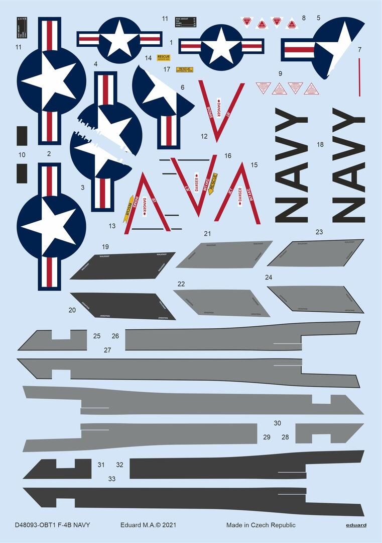 Eduard 1/48 F-4B Navy Decal
