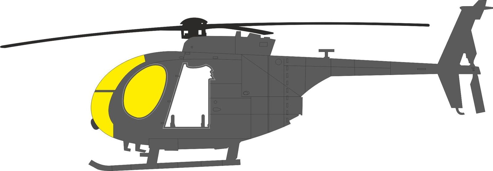 Eduard 1/48 MH-6J TFace Masking Sheet for ICM