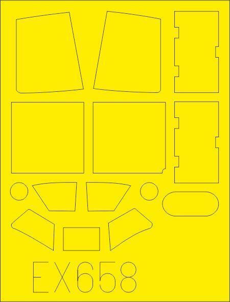 EDEX658 Eduard 1/48 Yak-1b Mask Set (Zvezda) Eduard