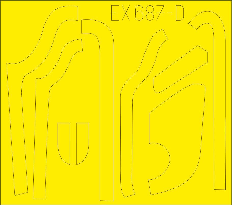 EDEX687 Eduard 1/48 B-17G antiglare panels (DL & BO production) Masks (Hong Kong Models) Eduard