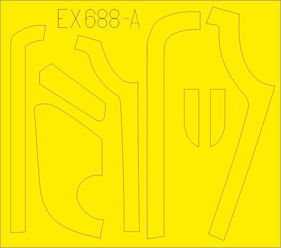 EDEX688 Eduard 1/48 B-17G antiglare panels (VE production) Masks (Hong Kong Models) Eduard