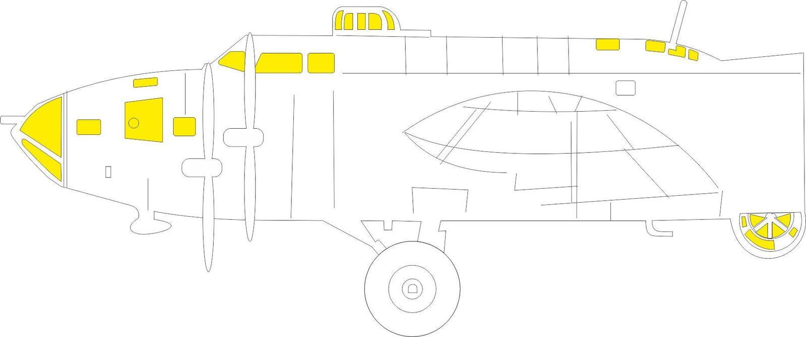 EDEX778 Eduard 1/48 B-17F TFace Mask Eduard