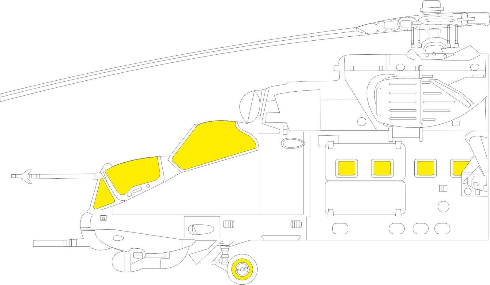 EDEX842 Eduard 1/48 Mi-24D (Trumpeter) Mask set [EX842] Eduard