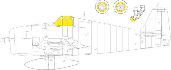 EDEX866 Eduard 1/48 F6F-5 (Eduard) TFace Mask Set [EX866] Eduard