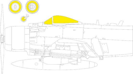 EDEX867 Eduard 1/48 A-1H Skyraider TFace Masks [EX867] Eduard