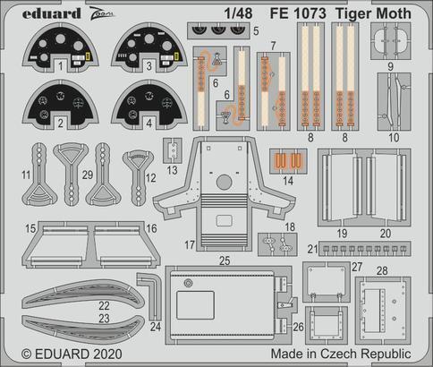 EDFE1073 Eduard 1/48 Tiger Moth Photo etched parts Eduard